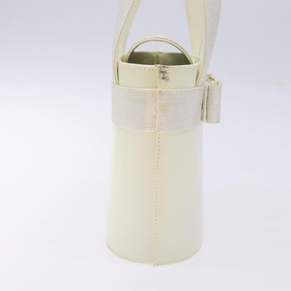 Salvatore Ferragamo Vara Bow Top Handle Bucket Bag Patent Leather, WHITE, PATENT_LEATHER, Handbag