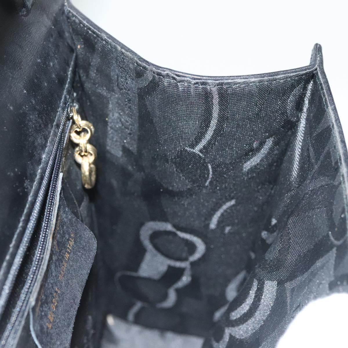 Salvatore Ferragamo Vala Handbag Leather, BLACK, LEATHER, Handbag