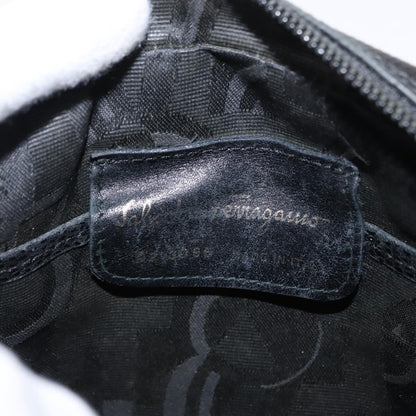 Salvatore Ferragamo Vala Shoulder Bag Leather, BLACK, LEATHER, Shoulder bag