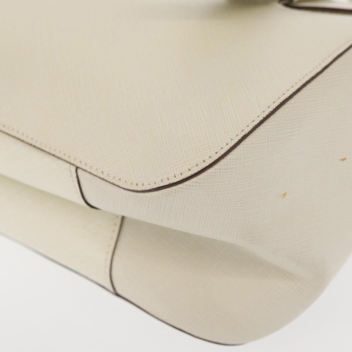 Salvatore Ferragamo Gancini Shoulder Bag Leather, WHITE, LEATHER, Shoulder bag