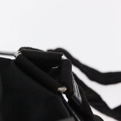 Prada Vela Double Front Pocket Backpack Tessuto with Saffiano Leather, BLACK, NYLON, Backpack