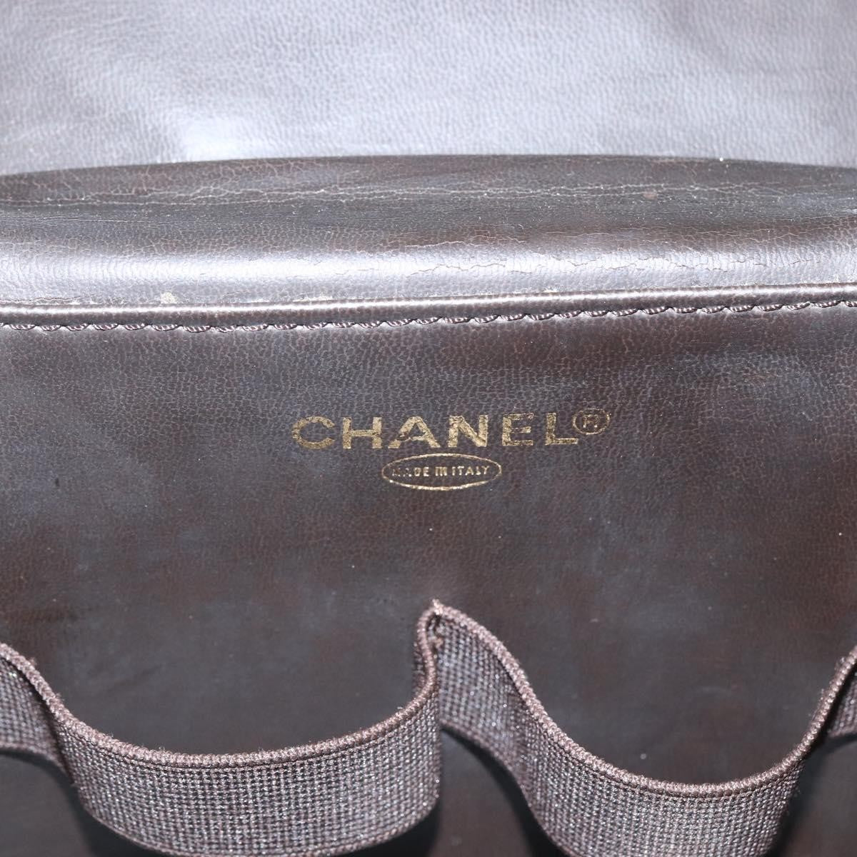 Chanel Vintage Timeless Vanity Case Caviar, BROWN, LEATHER, Handbag