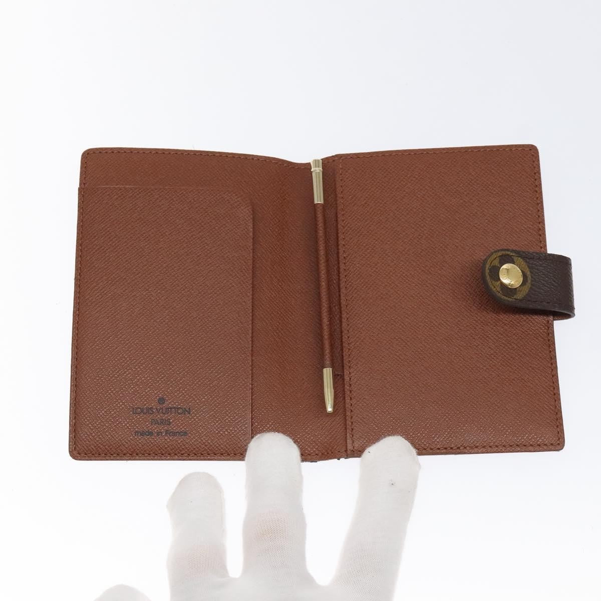 Louis Vuitton Agenda Cover Monogram Canvas, BROWN, CANVAS, Wallets