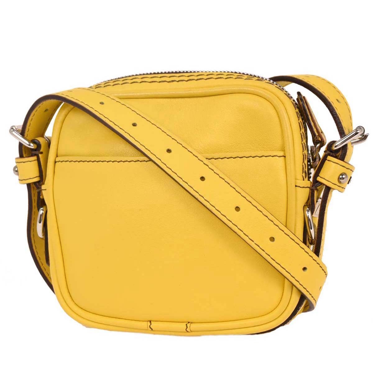 Loewe Vintage Shoulder Bag Leather, YELLOW, LEATHER, Clutche & pouche