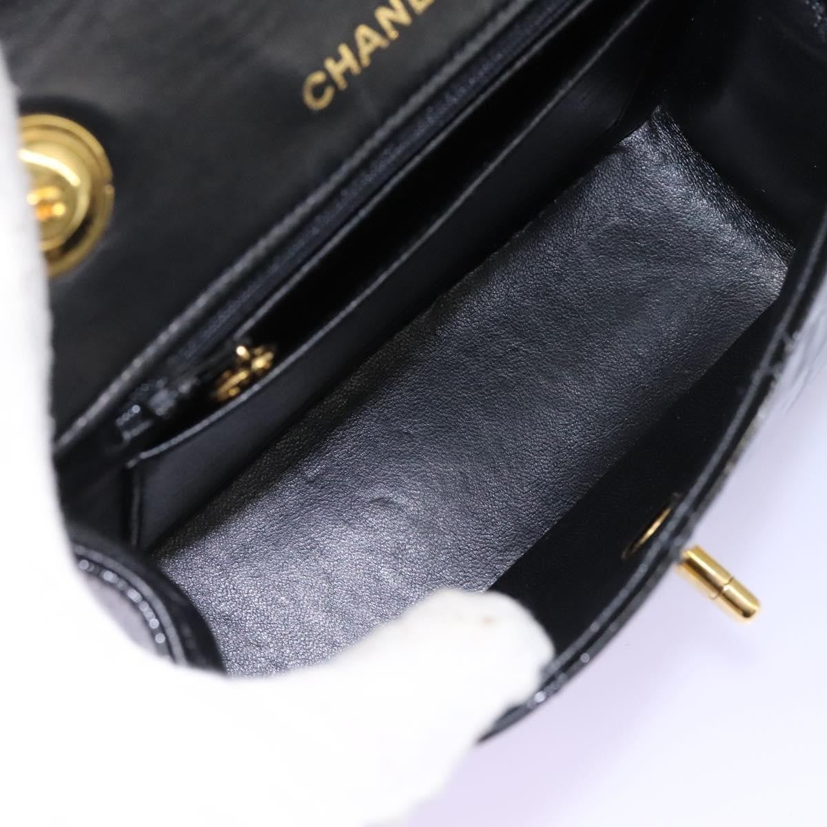 Chanel CC Turnlock Top Handle Flap Bag Patent leather, BLACK, PATENT_LEATHER, Handbag