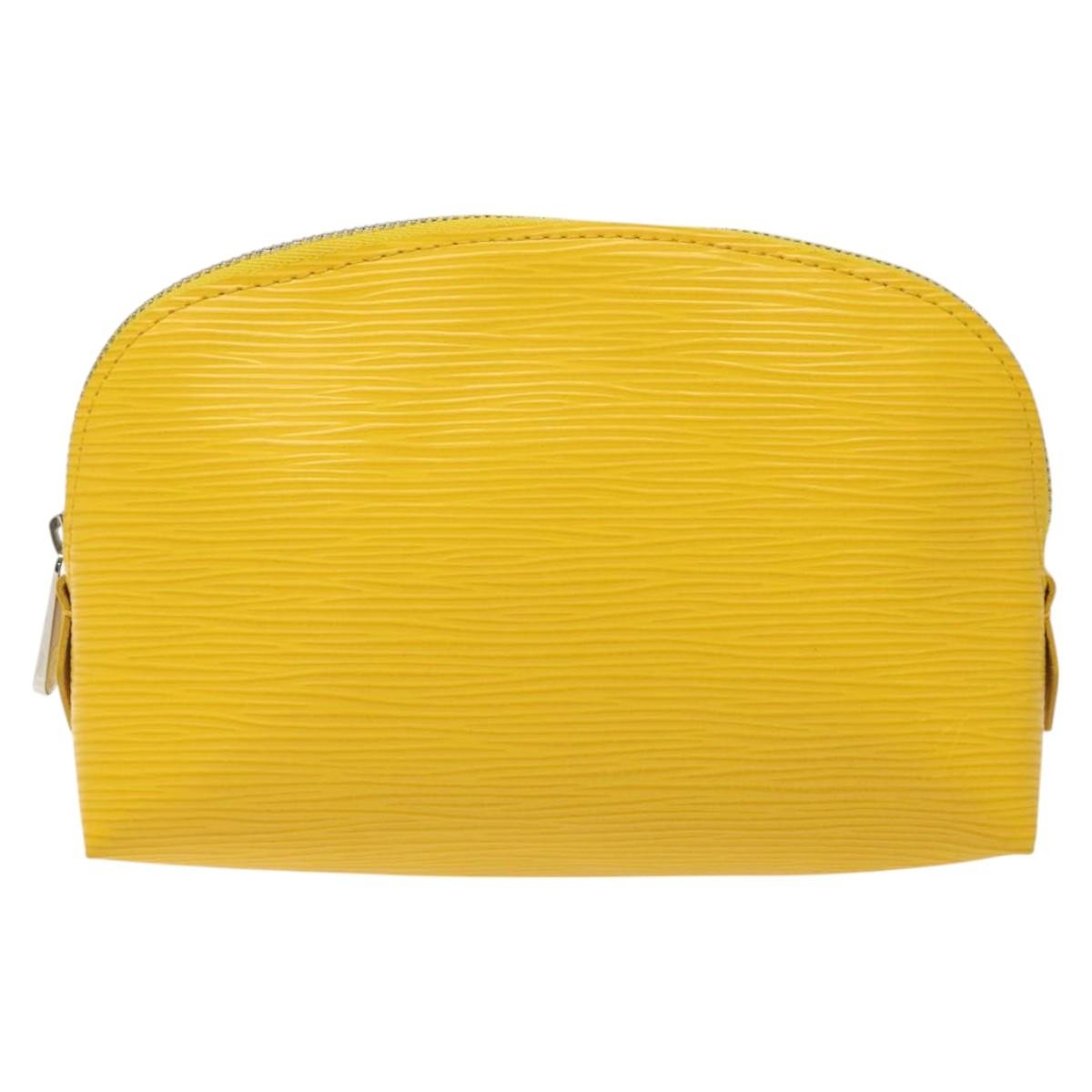 Louis Vuitton Cosmetic Pouch Epi Leather, YELLOW, LEATHER, Toiletry Case
