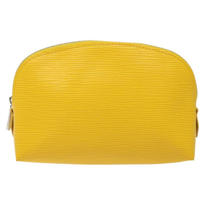 Louis Vuitton Cosmetic Pouch Epi Leather, YELLOW, LEATHER, Toiletry Case