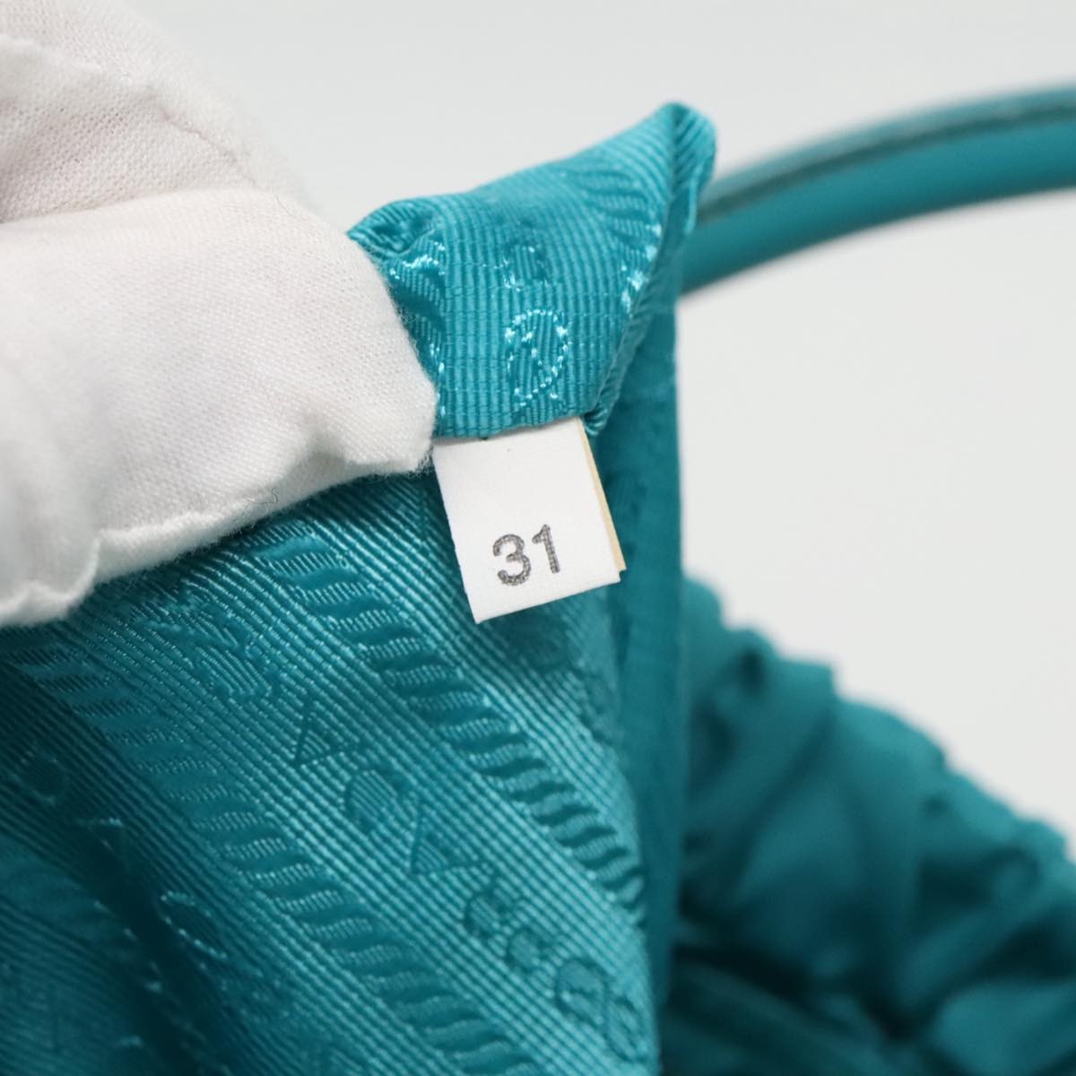 Prada Bow Convertible Tote Tessuto, TURQUOISE, NYLON, Tote bag