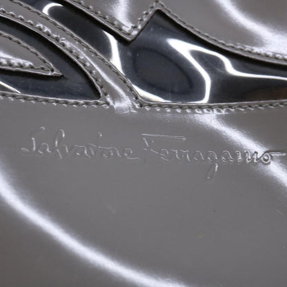 Salvatore Ferragamo Shopper Tote Patent Leather, GRAY, PATENT_LEATHER, Tote bag