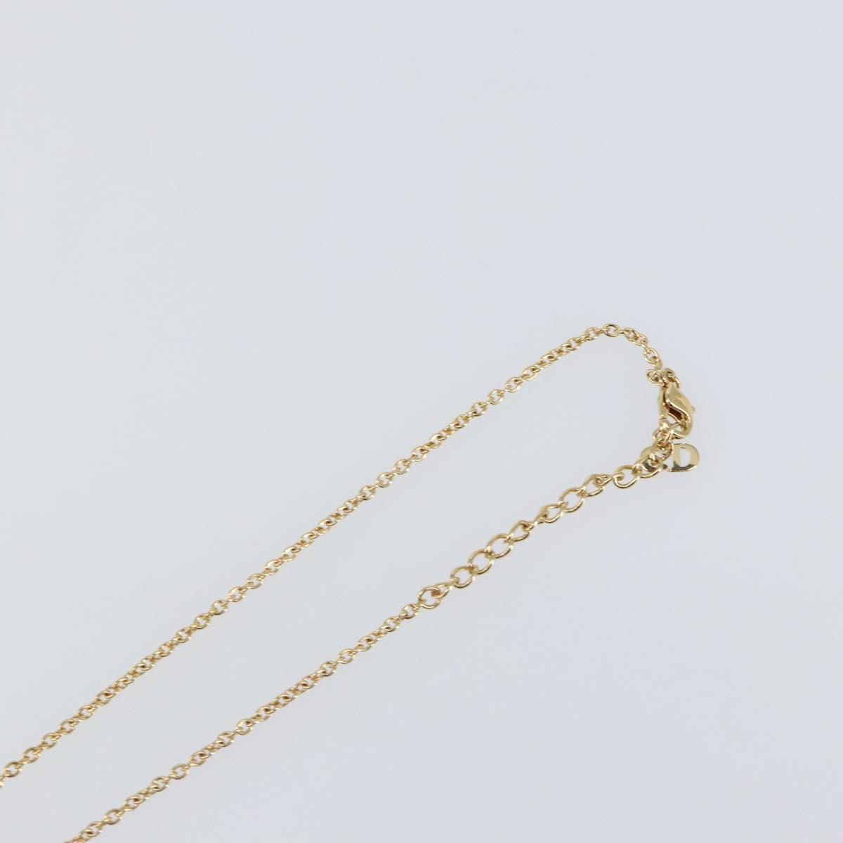 Christian Dior CD Pendant Necklace Metal, GOLD, METAL, Necklace