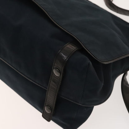 Bottega Veneta Vintage Flap Shoulder Bag Cotton, NAVY, COTTON, Shoulder bag