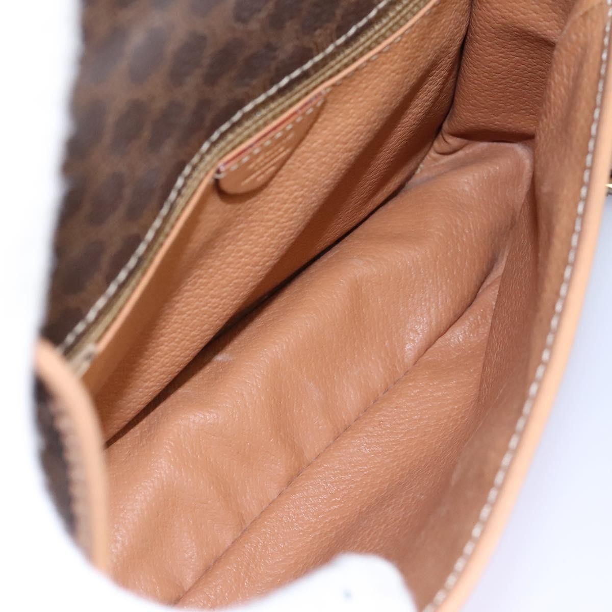 Celine Vintage Macadam Shoulder Bag Canvas, BROWN, CANVAS, Shoulder bag