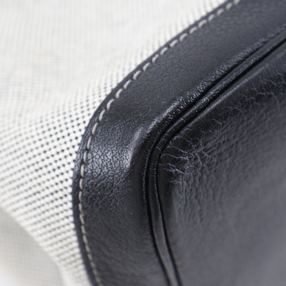 Hermes Garden Party Tote Toile and Leather, GRAY, CANVAS, Tote bag