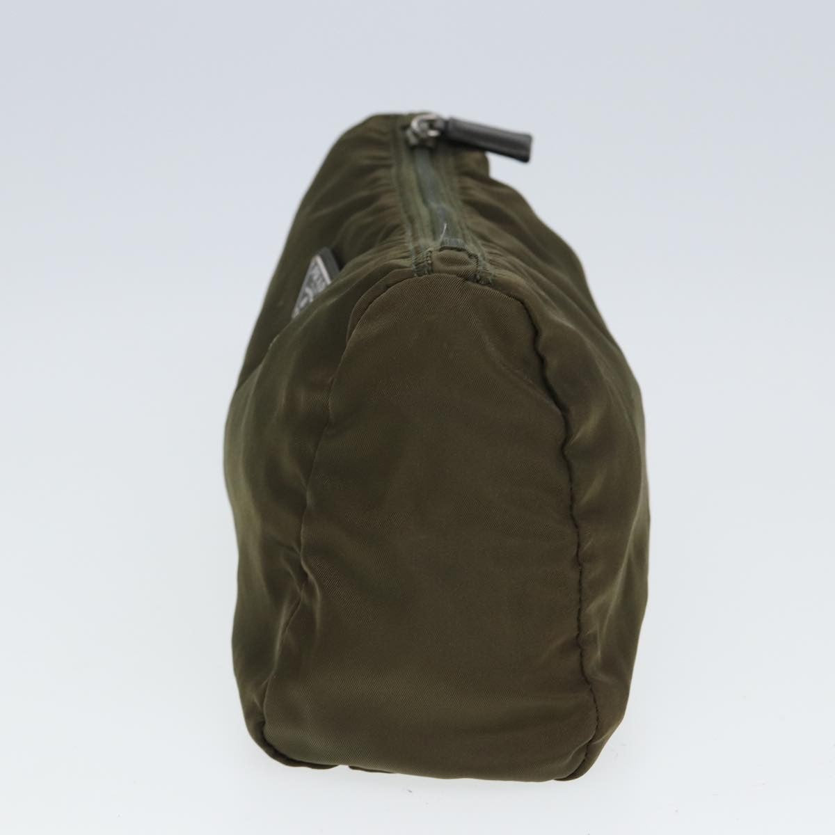 Prada Zip Around Pouch Tessuto, KHAKI, NYLON, Clutche & pouche