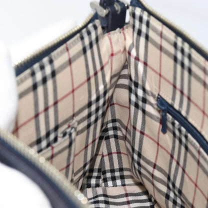 Burberry Vintage Shoulder Bag Leather, NAVY, LEATHER, Shoulder bag