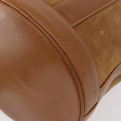 Salvatore Ferragamo Vintage Shoulder Bag Leather, BEIGE, SUEDE, Shoulder bag