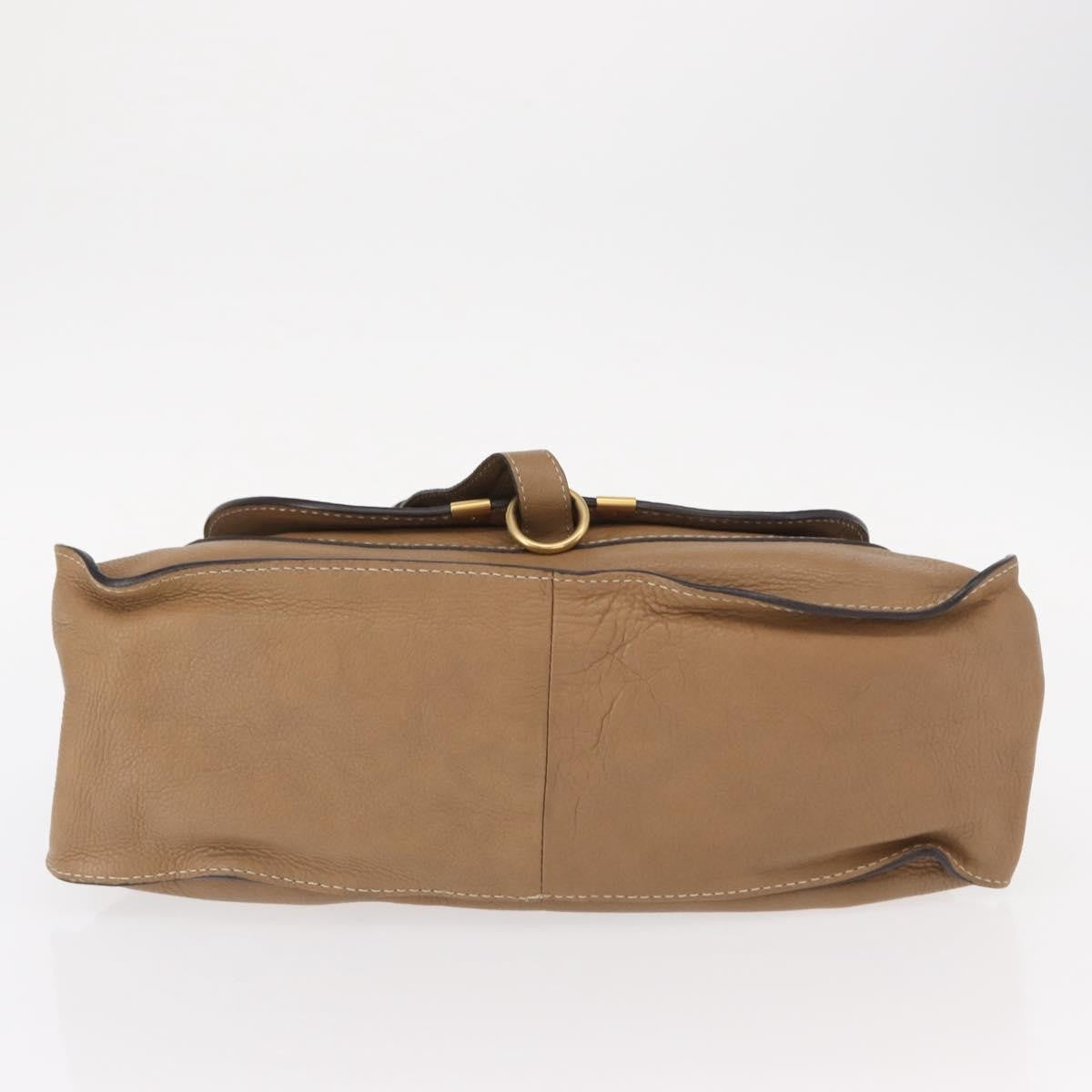 Chloe Marcie Satchel Leather, BEIGE, LEATHER, Handbag