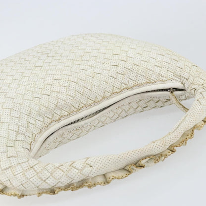 Bottega Veneta Veneta Hobo Perforated Intrecciato Nappa, WHITE, LEATHER, Handbag