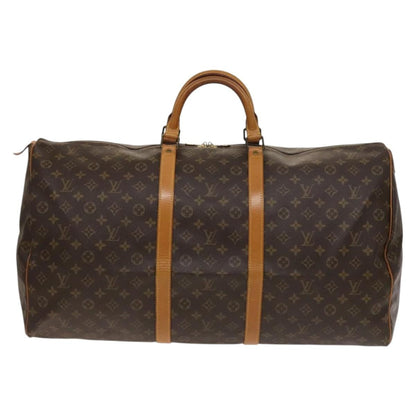 Louis Vuitton Keepall Bag Monogram Canvas, BROWN, CANVAS, Travel bag