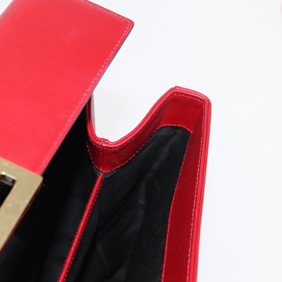 Salvatore Ferragamo Gancini handbag Leather, RED, LEATHER, Handbag