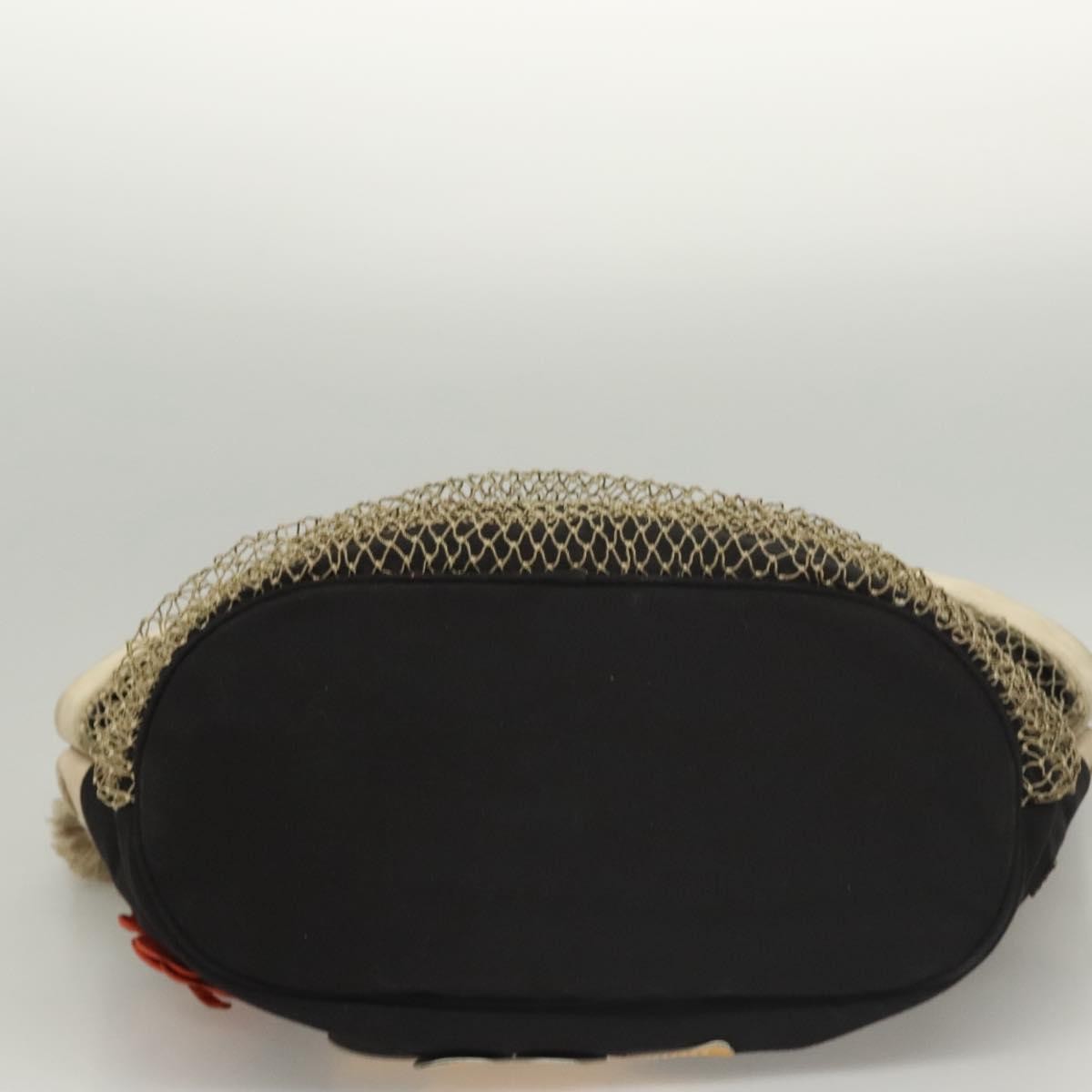 Chanel Camellia Flower Tote Canvas, BLACK, CANVAS, Tote bag