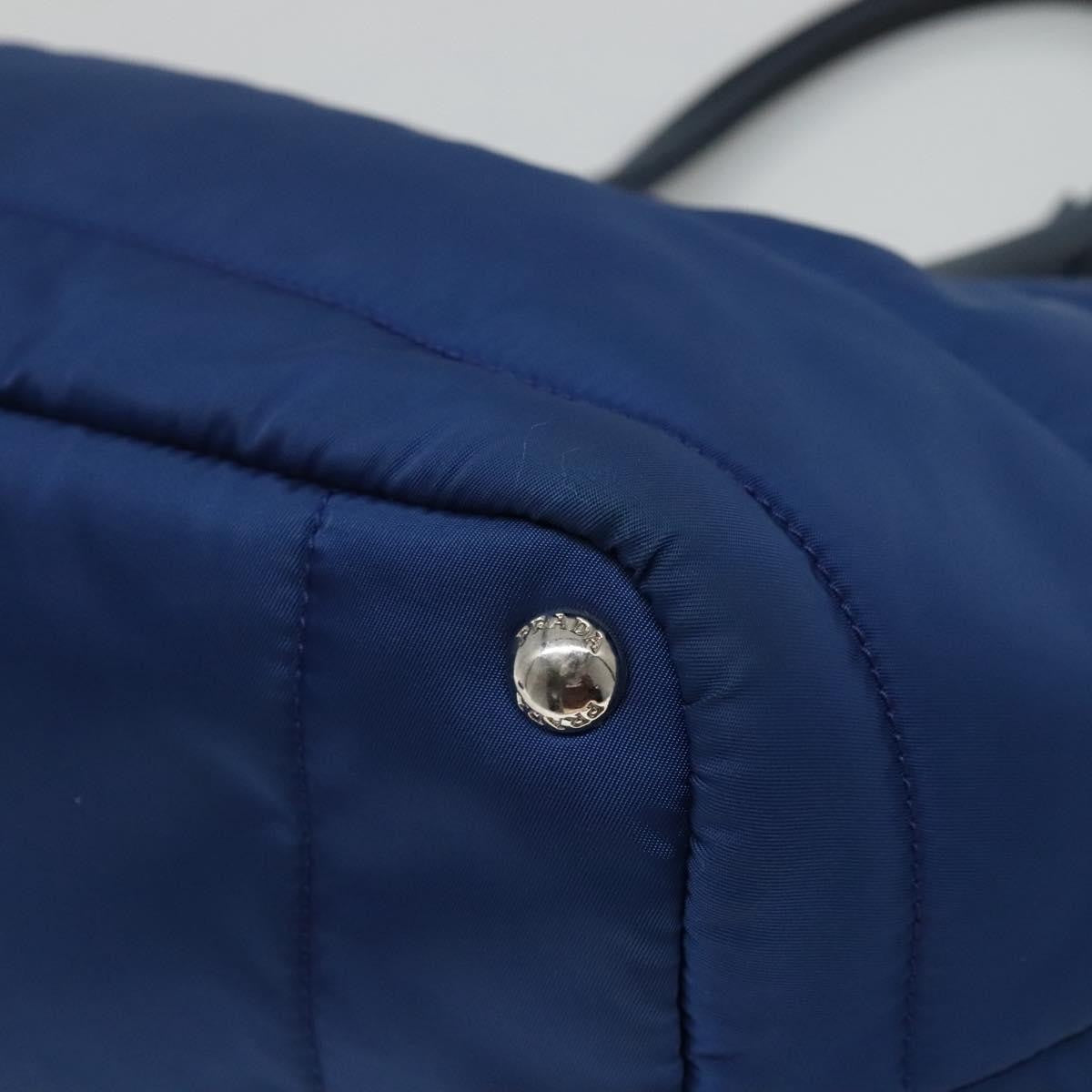 Prada Bomber Tote Tessuto, BLUE, NYLON, Tote bag