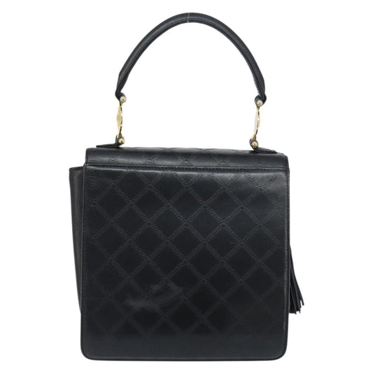 Versace Vintage Handbag Leather, BLACK, LEATHER, Handbag