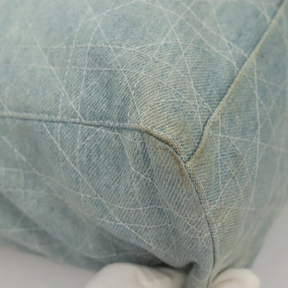 Christian Dior Vintage Lady Dior Bag Cannage Quilt Denim, BLUE, CANVAS, Tote bag