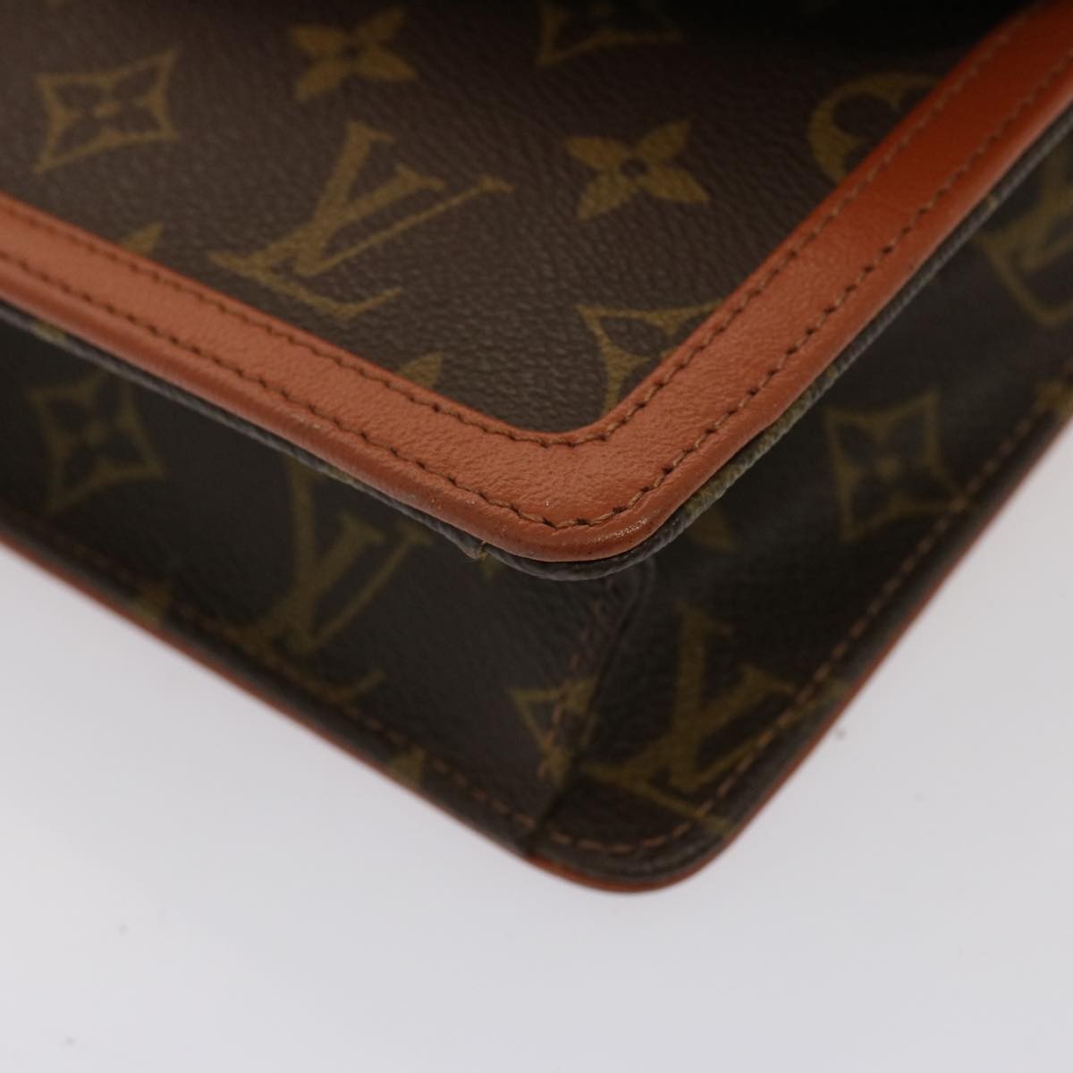 Louis Vuitton Dame Pochette Monogram Canvas, BROWN, CANVAS, Clutche & pouche