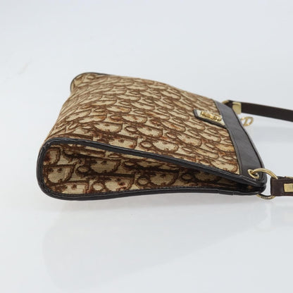 Christian Dior Vintage Trotter Shoulder Bag Canvas, BEIGE, CANVAS, Shoulder bag