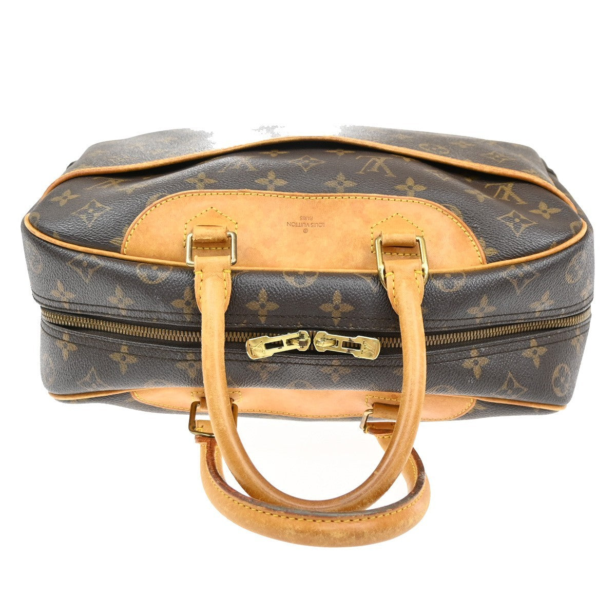 Louis Vuitton Deauville Handbag Monogram Canvas, BROWN, LEATHER, Handbag