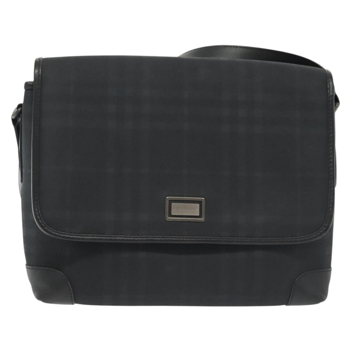 Burberry Nova check Shoulder bag Canvas, NAVY, CANVAS, Shoulder bag