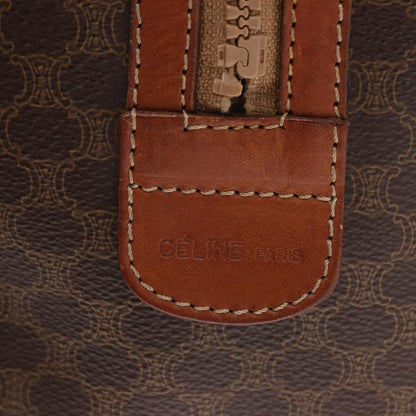 Celine Macadam Handbag Macadam with leather, BROWN, CANVAS, Handbag