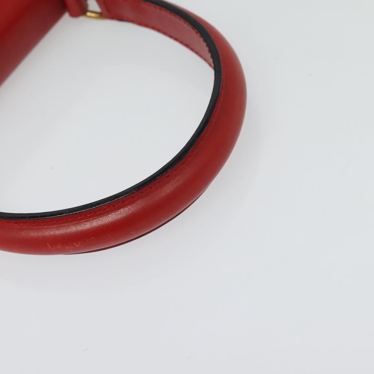 Celine Vintage Logo Top Handle Bag Leather, RED, LEATHER, Handbag