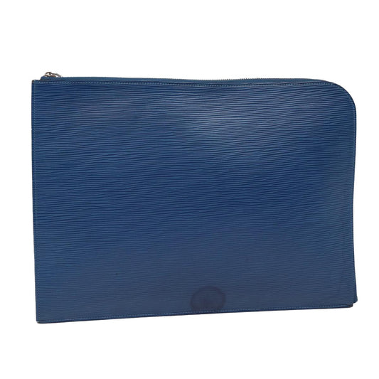 Louis Vuitton Pochette Jour Epi Leather, BLUE, LEATHER, Clutche & pouche