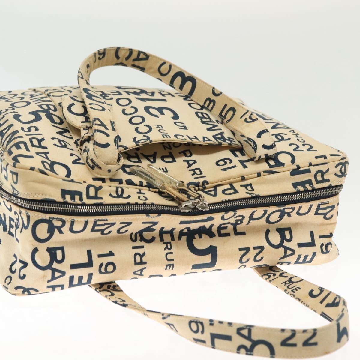 Chanel Cambon Canvas, WHITE, CANVAS, Handbag