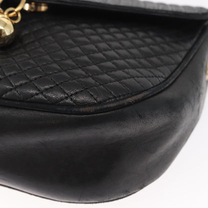 Bally Vintage Shoulder Bag Leather, BLACK, LEATHER, Shoulder bag