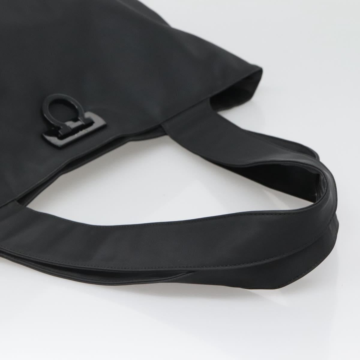 Salvatore Ferragamo Gancini Tote Nylon, BLACK, NYLON, Tote bag