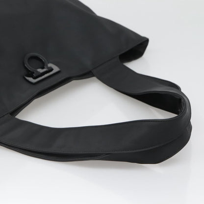 Salvatore Ferragamo Gancini Tote Nylon, BLACK, NYLON, Tote bag