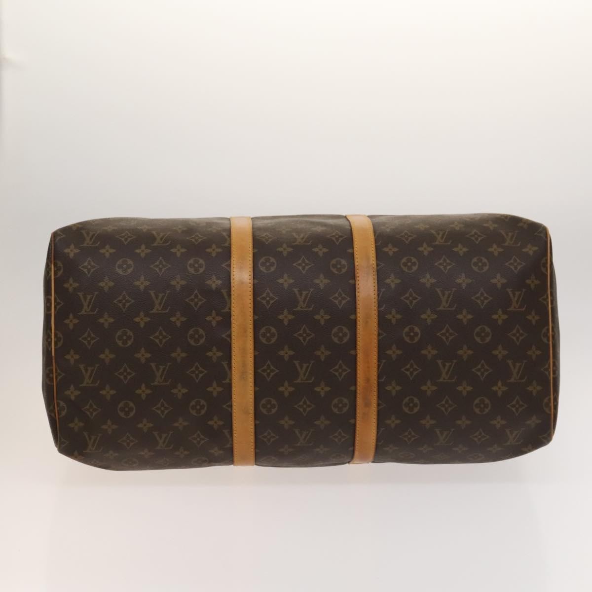 Louis Vuitton Keepall Bag Monogram Canvas, BROWN, CANVAS, Travel bag