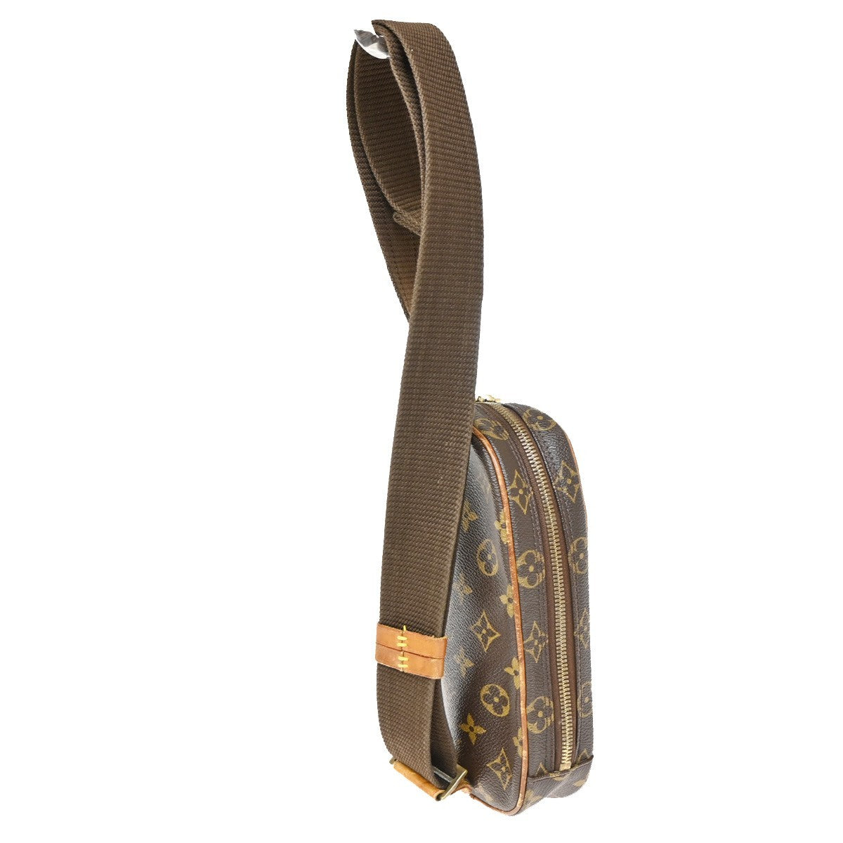 Louis Vuitton Pochette Gange Monogram Canvas, BROWN, CANVAS, Clutche & pouche