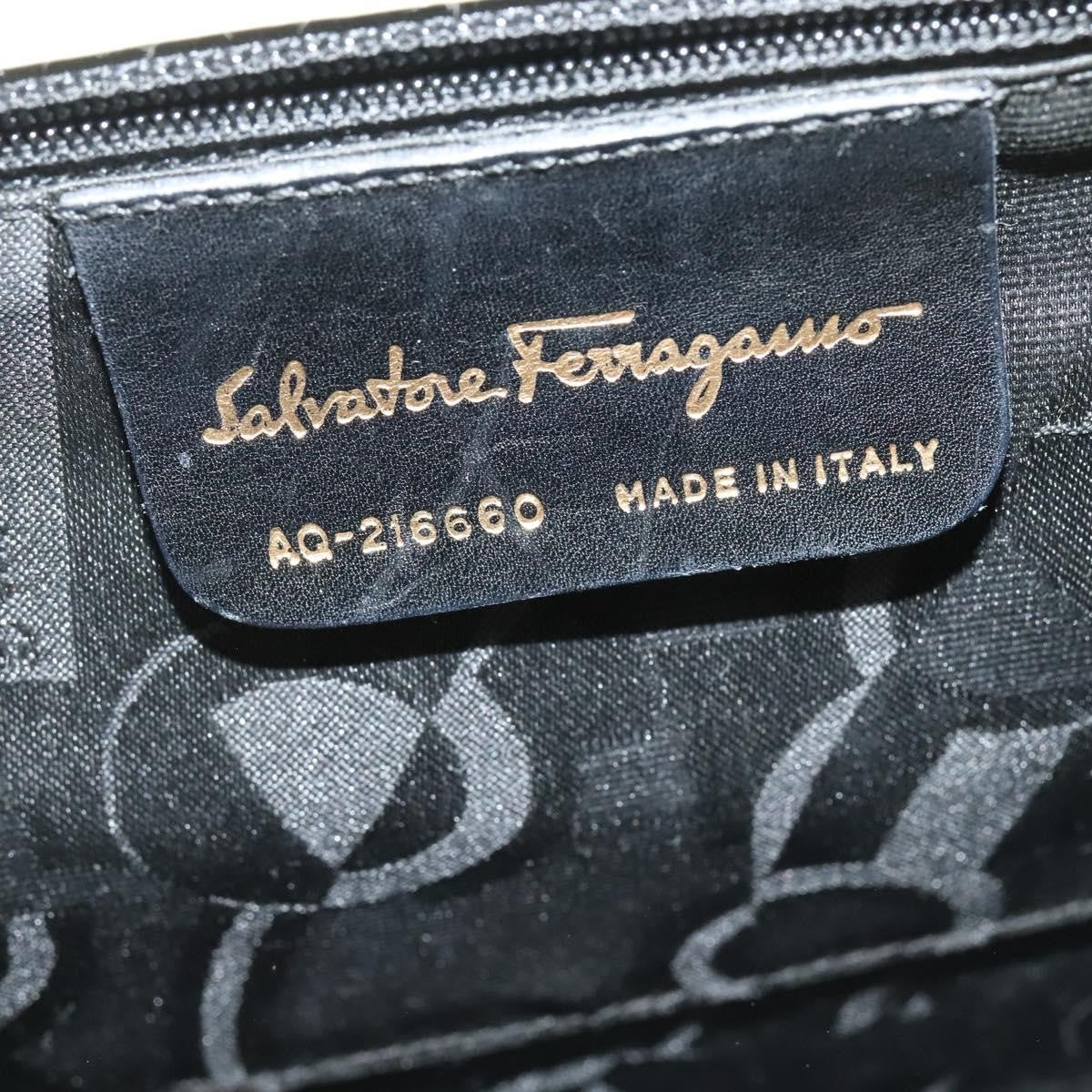 Salvatore Ferragamo Gancini handbag Patent leather, BEIGE, PATENT_LEATHER, Handbag