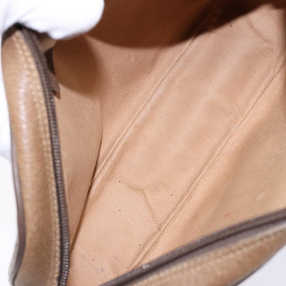 Gucci Sherry line pouch Canvas, BEIGE, PVC, Clutche & pouche