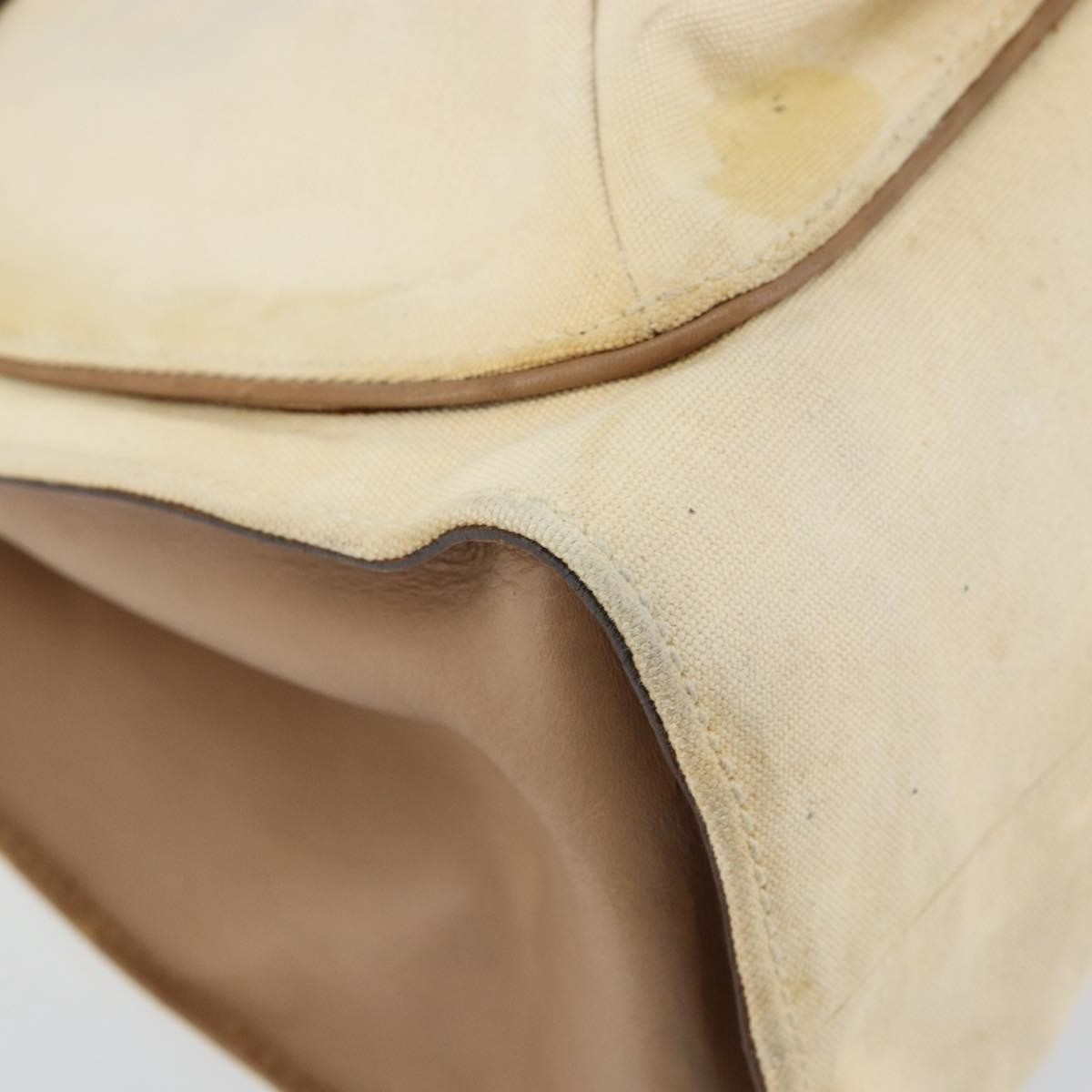 Gucci Bamboo Front Pocket Tote Canvas, ECRU, CANVAS, Tote bag