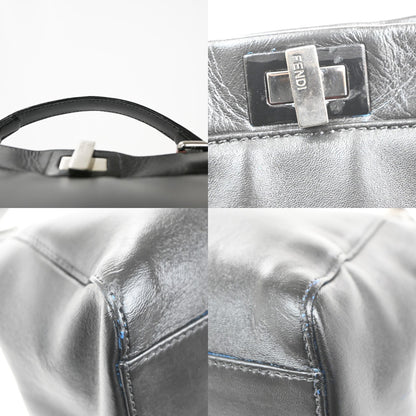 Fendi Peekaboo Bag Leather, BLACK, LEATHER, Handbag