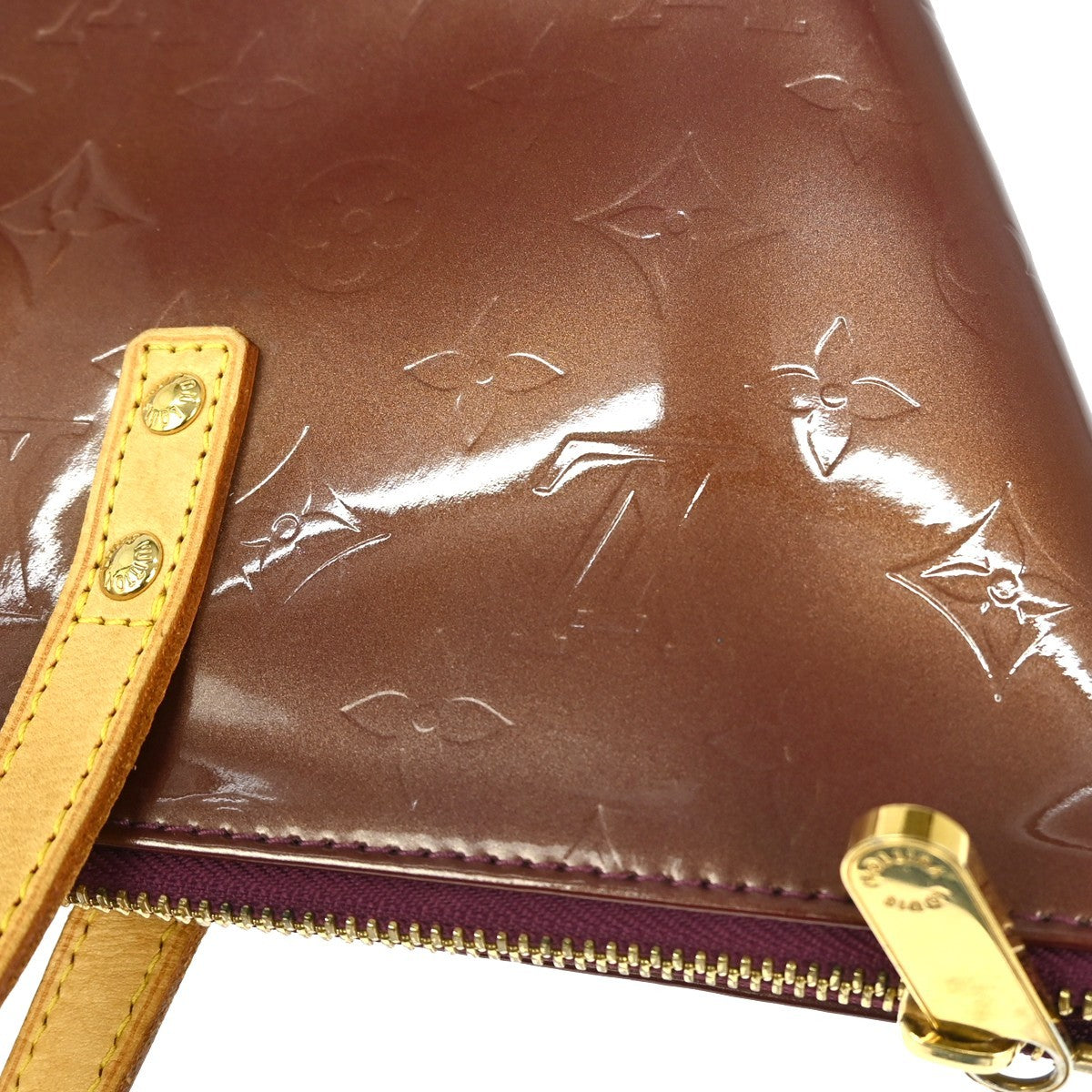 Louis Vuitton Bellevue Handbag Monogram Vernis, PURPLE, PATENT_LEATHER, Tote bag