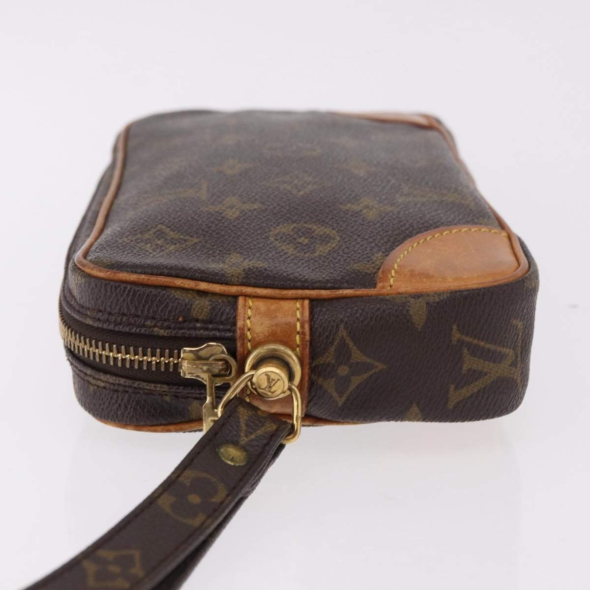 Louis Vuitton Marly Dragonne Clutch Monogram Canvas, Brown, Canvas, Clutch