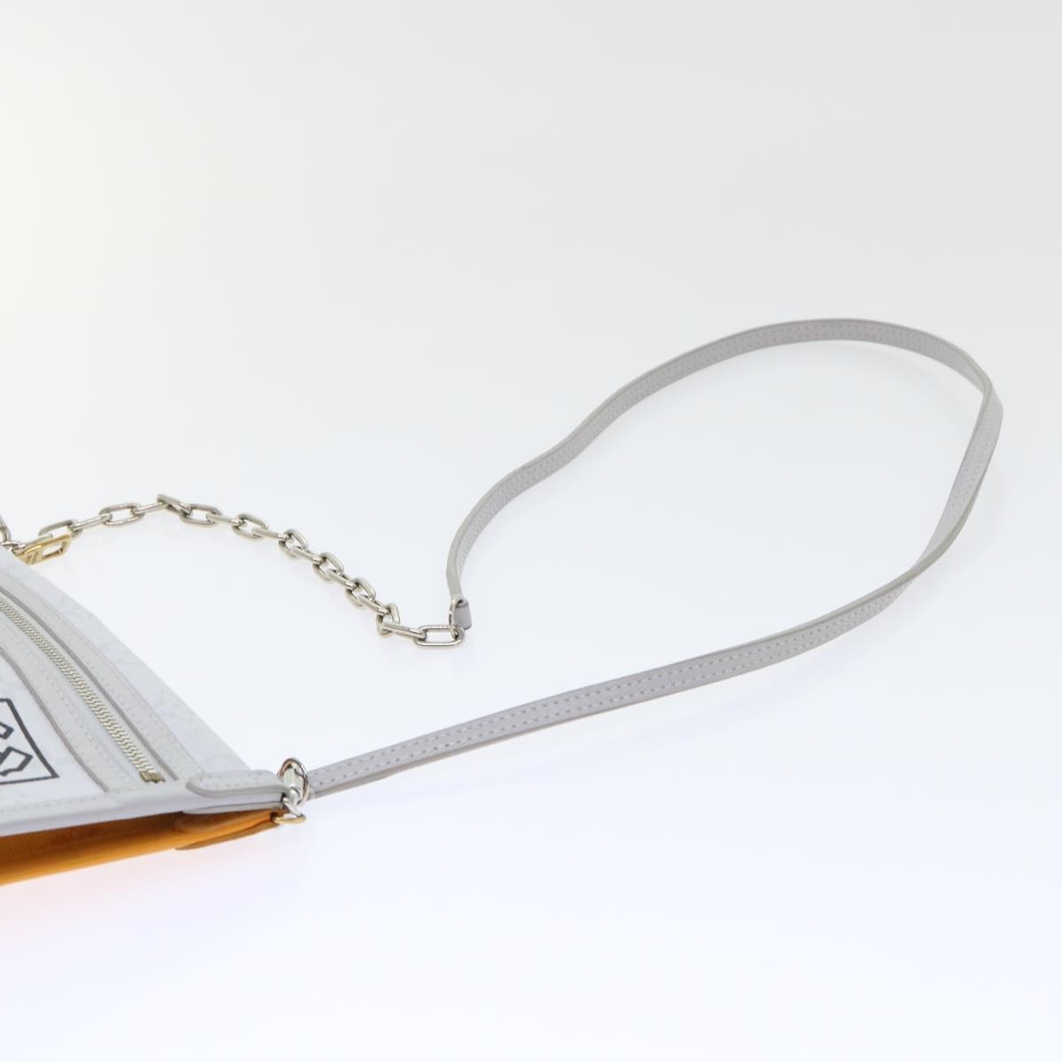 Louis Vuitton Double Flat Messenger Bag Limited Edition Logo Story Monogram Canvas and Denim, WHITE, CANVAS, Shoulder bag