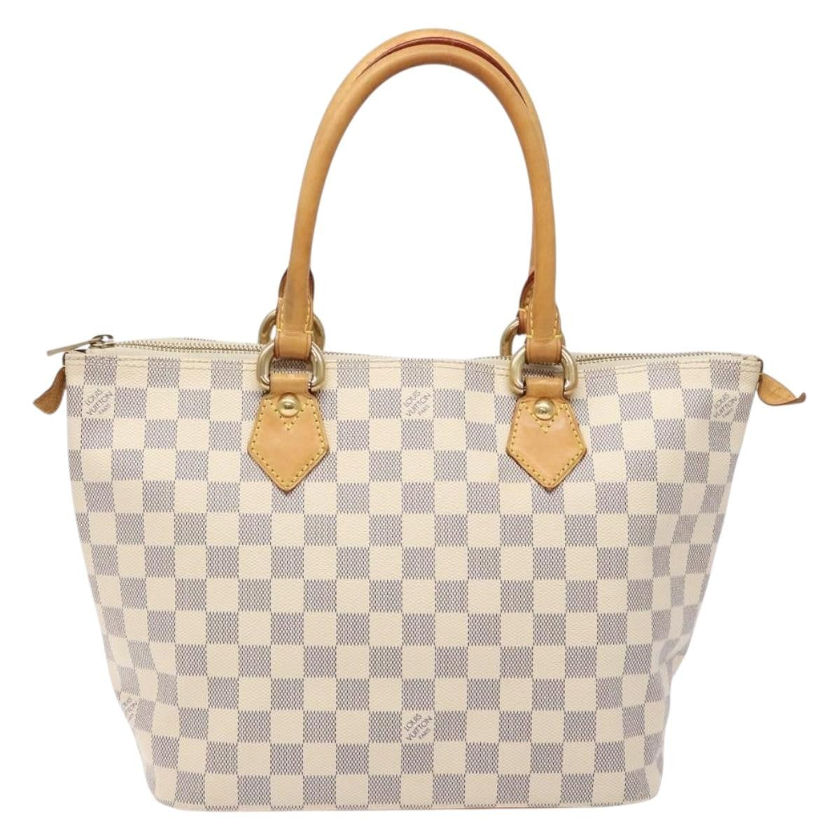 Louis Vuitton Saleya Handbag Damier, WHITE, CANVAS, Tote bag