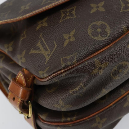 Louis Vuitton Saumur Handbag Monogram Canvas, BROWN, CANVAS, Shoulder bag